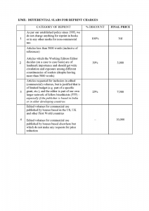 DIFFERENTIAL SLABS FOR REPRINT CHARGES